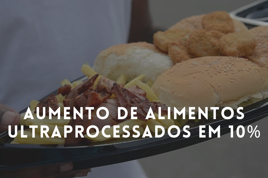 Aumento de alimentos ultraprocessados em 10%